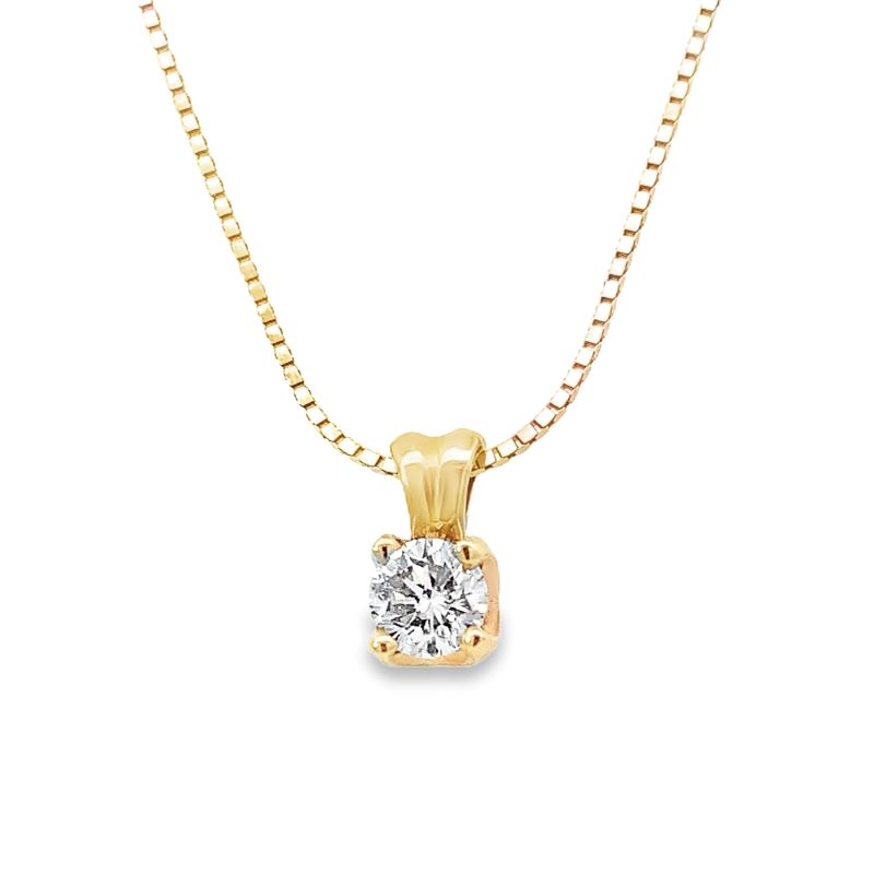 Estate Diamond Solitiare Pendant Estate Diamond Solitiare Pendant