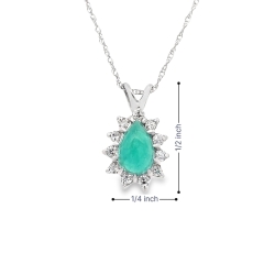 Estate Emerald and Diamond Pendant thumbnail 2