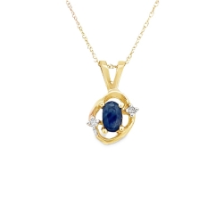 Estate Sapphire and Diamond Pendant thumbnail 1