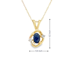 Estate Sapphire and Diamond Pendant thumbnail 2