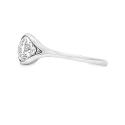 14K White Gold Solitaire Fashion Ring thumbnail 2
