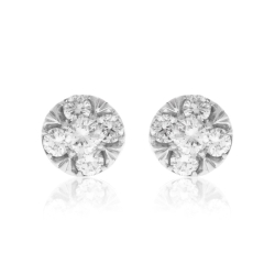 14K White Gold Diamond Earrings