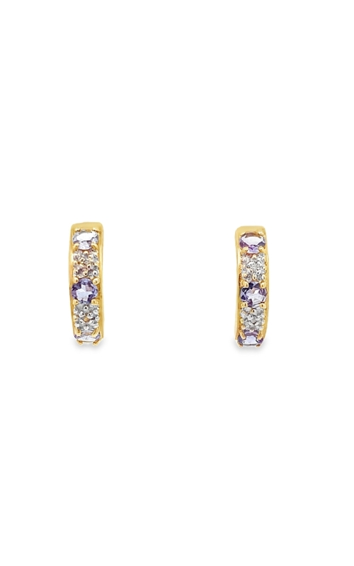 Estate Tanzanite and Diamond Earrings