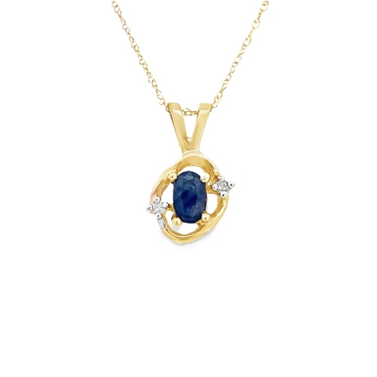 Estate Sapphire and Diamond Pendant
