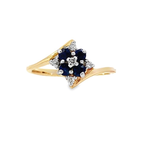 Estate Sapphire and Diamond Ring