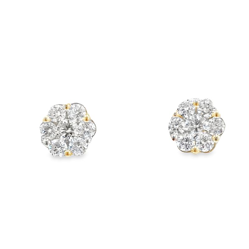 3/4cttw Diamond Cluster Stud Earrings 3/4cttw Diamond Cluster Stud Earrings
