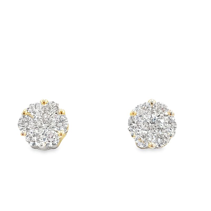 1.00cttw Diamond Cluster Stud Earrings 1.00cttw Diamond Cluster Stud Earrings