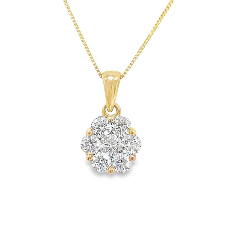 3/4 cttw Diamond Flower Pendant 3/4 cttw Diamond Flower Pendant