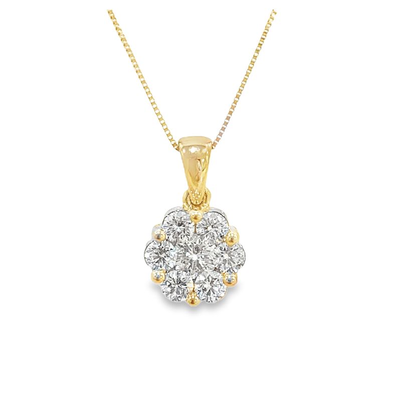 1cttw Diamond Flower Pendant 1cttw Diamond Flower Pendant