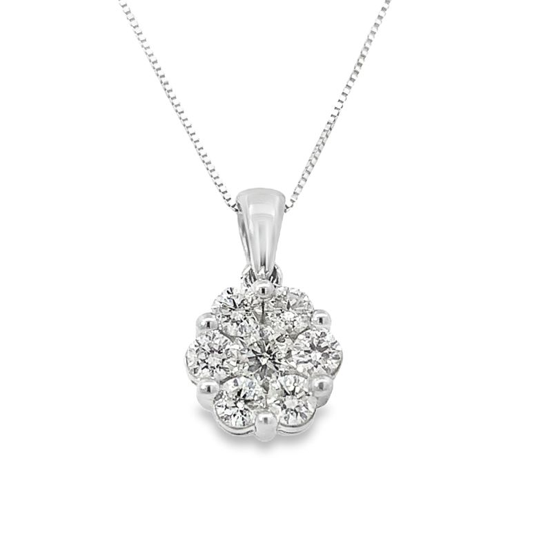 1cttw Diamond Flower Pendant 1cttw Diamond Flower Pendant