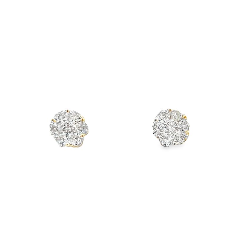 Diamond Cluster Stud Earrings Diamond Cluster Stud Earrings