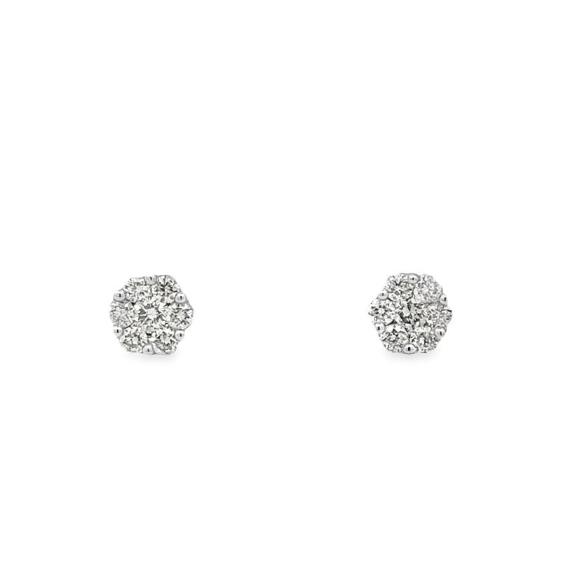 1/3cttw Diamond Cluster Stud Earrings 1/3cttw Diamond Cluster Stud Earrings