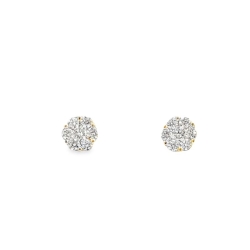 1/2cttw Diamond Cluster Stud Earrings thumbnail 1