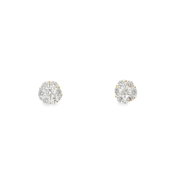 1/3cttw Diamond Cluster Stud Earrings thumbnail 1