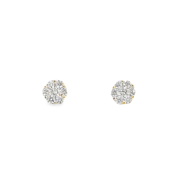 1/2cttw Diamond Cluster Stud Earrings