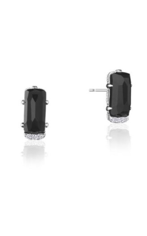 Tacori Emerald-Shaped Black Onyx Earrings