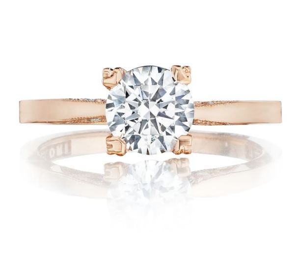 Tacori 18K Rose Gold Diamond Ring Semi-Mount Tacori 18K Rose Gold Diamond Ring Semi-Mount
