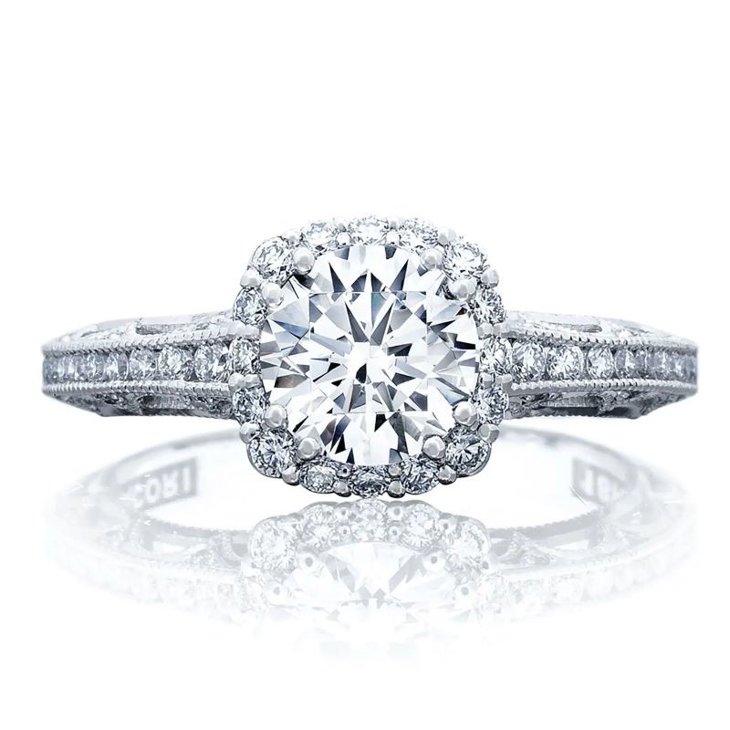 18K White Gold Diamond Ring Semi-Mount 18K White Gold Diamond Ring Semi-Mount