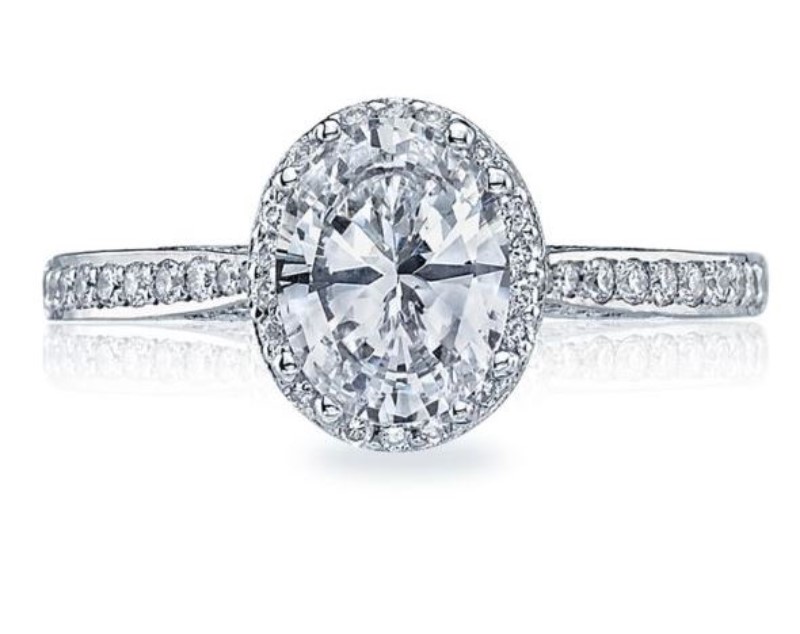 Tacori 18K White Gold Diamond Ring Semi Mount Tacori 18K White Gold Diamond Ring Semi Mount