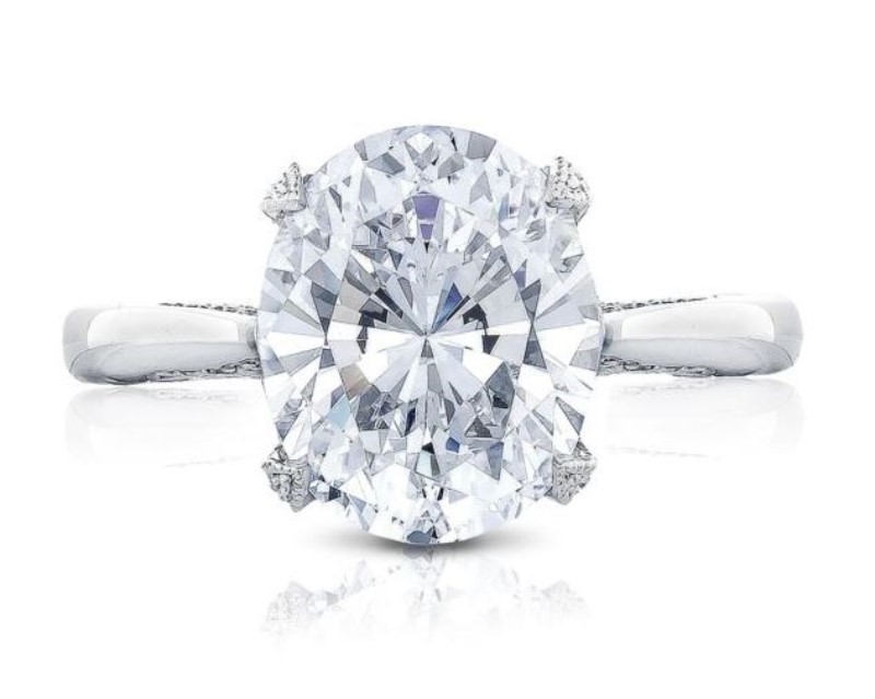 Platinum White Gold Diamond Ring Semi Mount Platinum White Gold Diamond Ring Semi Mount