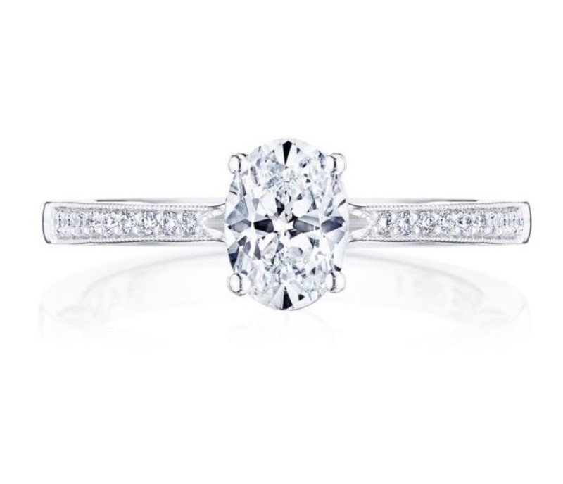 Tacori 14K White Gold Diamond Ring Semi-Mount Tacori 14K White Gold Diamond Ring Semi-Mount