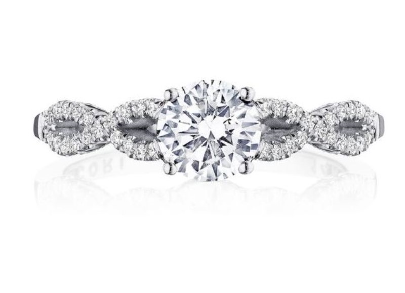 Tacori 14K White Gold Diamond Ring Semi-Mount Tacori 14K White Gold Diamond Ring Semi-Mount