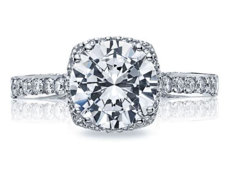 Tacori 18K White Gold Diamond Ring Semi-Mount Tacori 18K White Gold Diamond Ring Semi-Mount