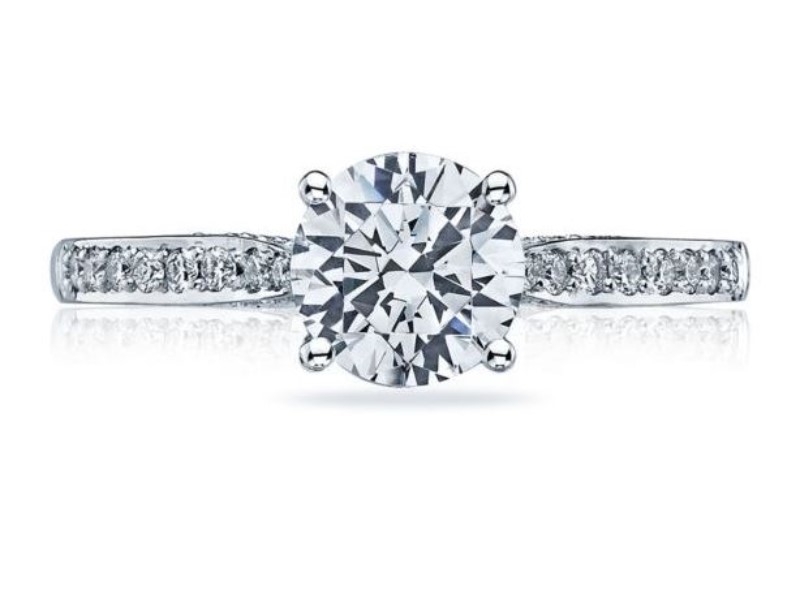 Tacori 18K White Gold Diamond Ring Semi-Mount Tacori 18K White Gold Diamond Ring Semi-Mount