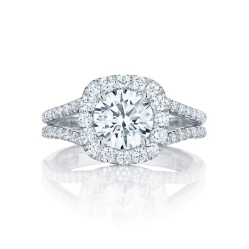 Tacori 18k White Gold Diamond Engagement Ring Semi Mount Tacori 18k White Gold Diamond Engagement Ring Semi Mount