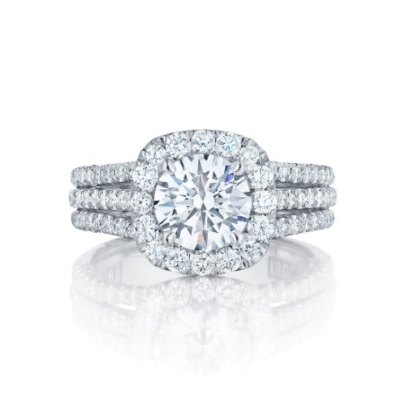 Tacori 18k White Gold Diamond Engagement Ring Semi Mount Tacori 18k White Gold Diamond Engagement Ring Semi Mount