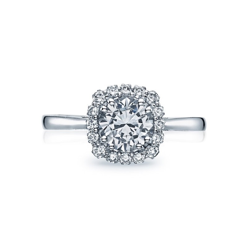 Tacori 18k White Gold Diamond Engagement Ring Semi Mount Tacori 18k White Gold Diamond Engagement Ring Semi Mount