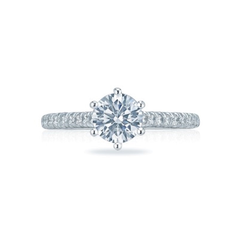 Tacori 18k White Gold Diamond Engagement Ring Semi Mount Tacori 18k White Gold Diamond Engagement Ring Semi Mount