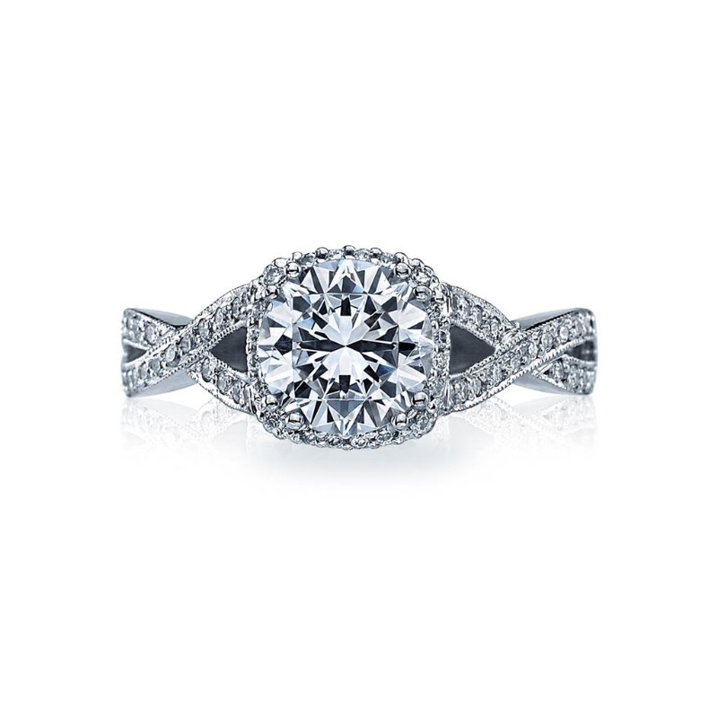 Tacori 18k White Gold Round Diamond Engagement Ring Tacori 18k White Gold Round Diamond Engagement Ring