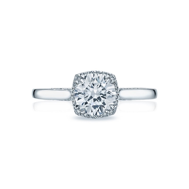 Tacori 18k White Gold Round Halo Diamond Engagement Ring Tacori 18k White Gold Round Halo Diamond Engagement Ring