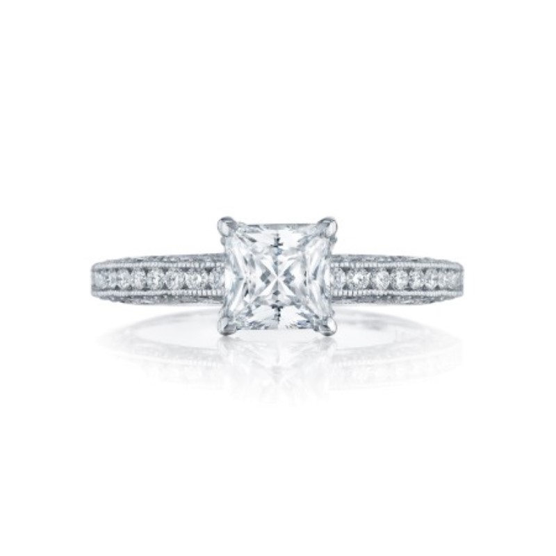 Tacori 18k White Gold Diamond Engagement Ring Semi Mount Tacori 18k White Gold Diamond Engagement Ring Semi Mount