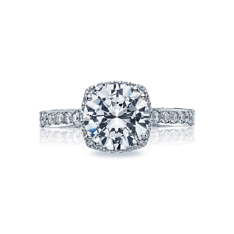 Tacori 18k White Gold Round Halo Diamond Engagement Ring Tacori 18k White Gold Round Halo Diamond Engagement Ring