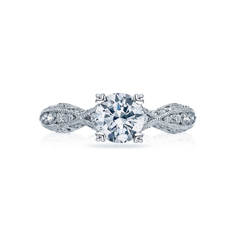 Tacori 18k White Gold Round Diamond Engagement Ring Tacori 18k White Gold Round Diamond Engagement Ring