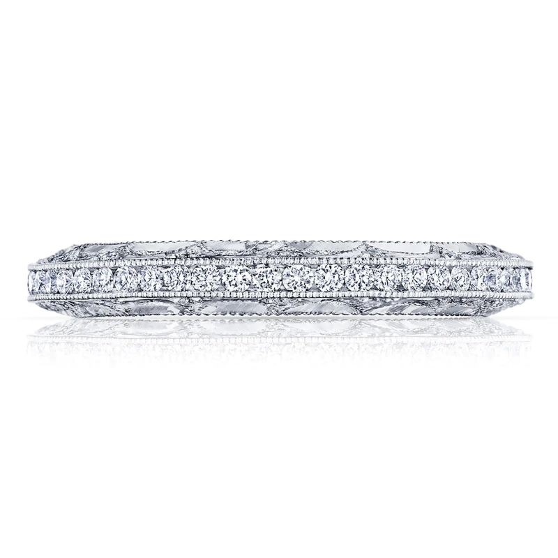 18K White Gold Ladies Wedding Band