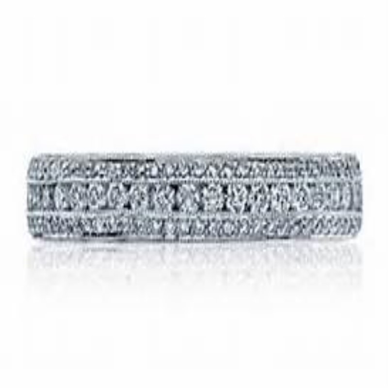 Tacori 18K White Gold Diamond Wedding Band
