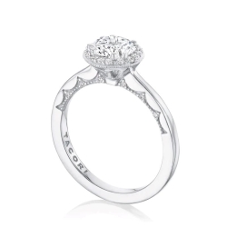 14K White Gold Diamond Ring Semi-Mount thumbnail 3
