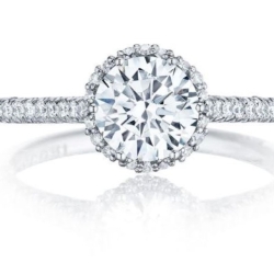 Tacori 18k White Gold Diamond Engagement Ring Semi Mount thumbnail 1