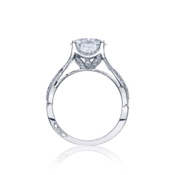 Tacori 18k White Gold Round Crisscross Diamond Engagement Ring thumbnail 2