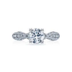 Tacori 18k White Gold Round Diamond Engagement Ring thumbnail 1
