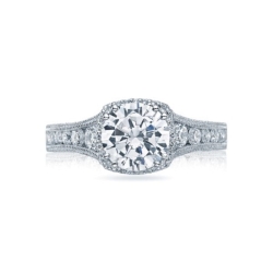 Tacori 18k White Gold Diamond Engagement Ring Semi Mount thumbnail 1