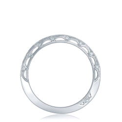 18K White Gold Ladies Wedding Band thumbnail 2