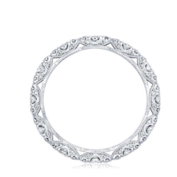 18K White Gold 3/4 Ladies Wedding Band thumbnail 2