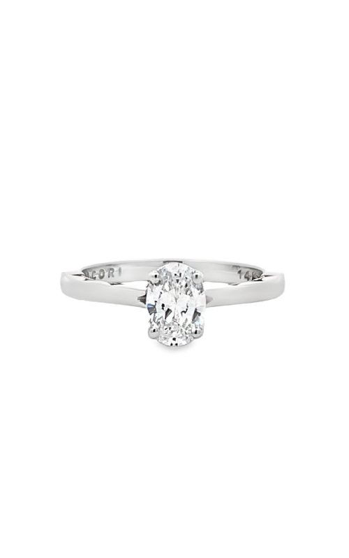 Tacori 14K White Gold Oval Diamond Ring Semi-Mount