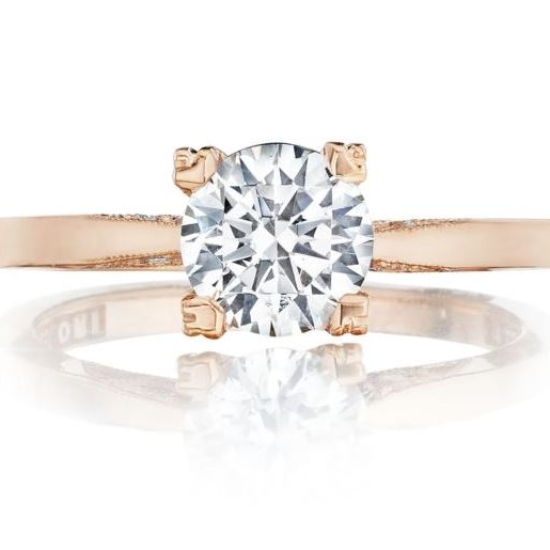 Tacori 18K Rose Gold Diamond Ring Semi-Mount