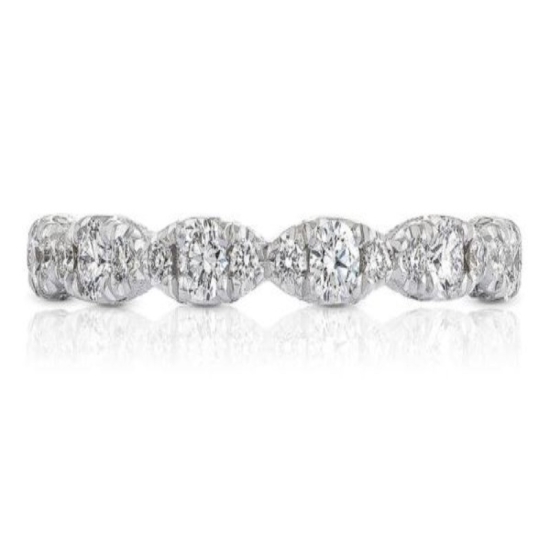 18K White Gold 3/4 Ladies Wedding Band