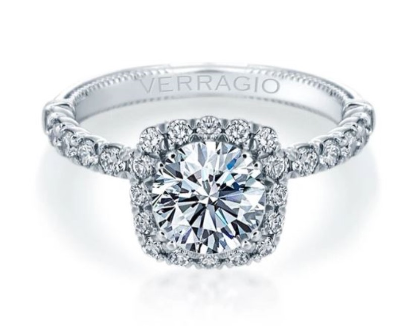 Verragio 14K White Gold Renaissance Diamond Engagement Ring Semi-Mount Verragio 14K White Gold Renaissance Diamond Engagement Ring Semi-Mount
